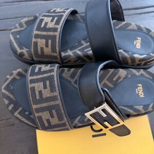 Fendi Nero and Tabacco Women's Sandals